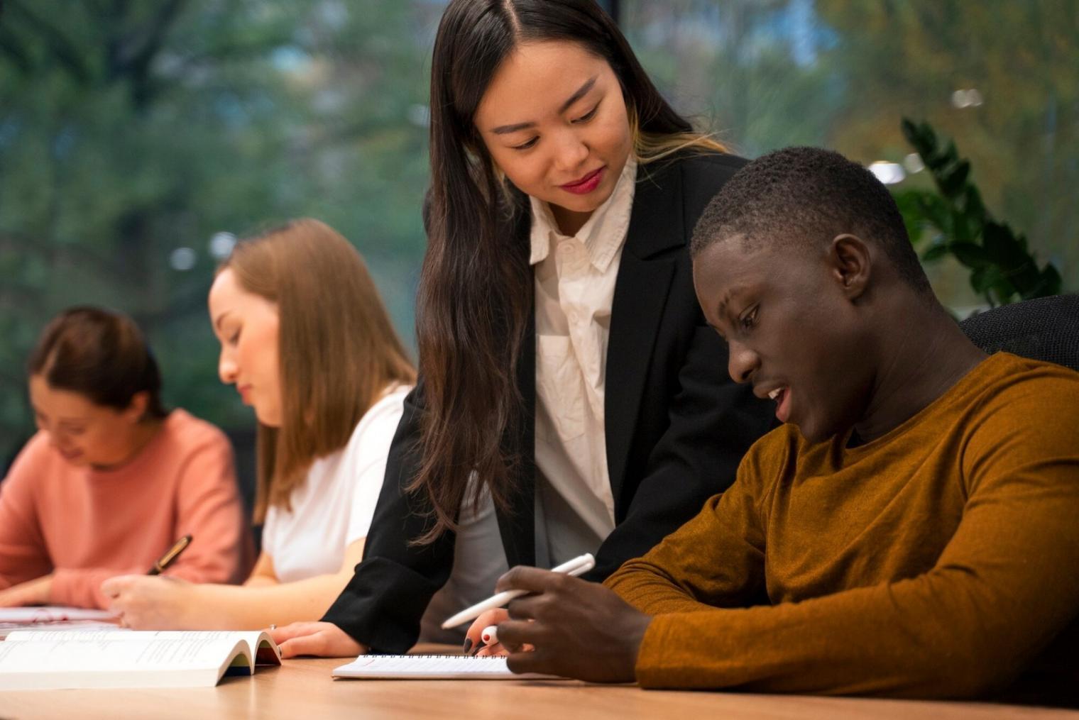 Groupe d'apprenants en formation